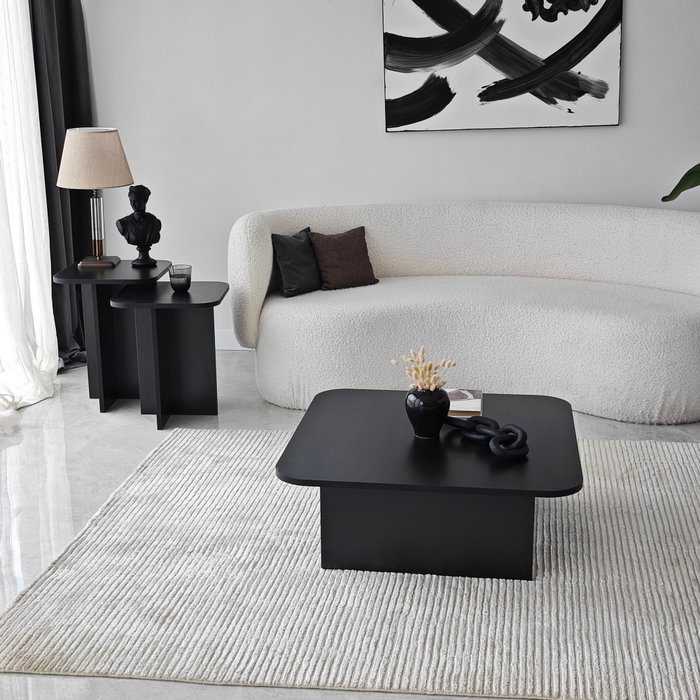 Hanah Home Juego de mesa de centro Blues - Black